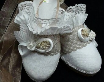 White Communion espadrilles
