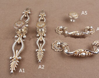 3'' 3.78'' 5'' 6.3'' Antique Silver Brass Dresser Knobs Drawer Pulls Handle Kitchen Cabinet Hardware Door Handles Back Plate 76 96 128 160mm