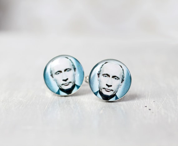 President cuff links - Vladimir Putin Cuff links for him - Russian Federation Design