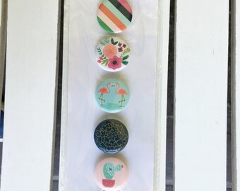 My Mind's Eye On Trend Flair Buttons by Jen Allyson, perfect for planners, card making, scrapbooking, art journaling, embellishment