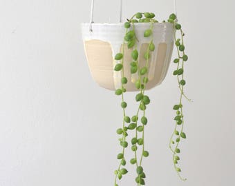 Planter with crystal glaze