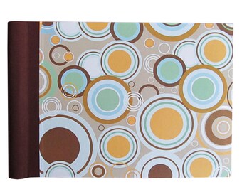 Photo album, spiral bound with linen hinge and retro reference paper