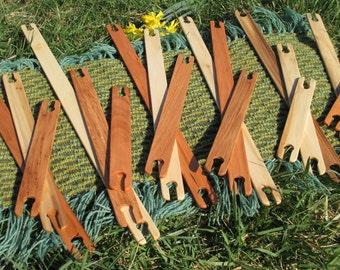 6",8",10",12",14",16",18" Mixed Wood Stick Shuttles/Weaving Shuttles/Sustainable Wooden Shuttles