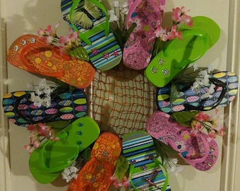 Flower Flipflop Wreath