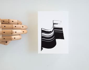 Wind, abstract ink art, linear art, minimalist art drawing, modern art, black and white abstract art, minimalist abstract by Cristina Ripper