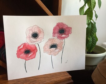Poppies - Watercolor Painting