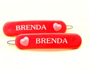 Brenda Hair Clips, Name Hair Clips, Hair Clips