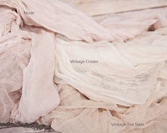 Color Choice Sheer Elegance Table Runner Weddings Special Events Centerpiece Decor Hand Dyed Cotton Scrim Cheesecloth Rustic TableRunner