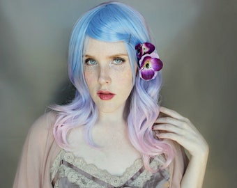 Pastel wig, purple wig, ombre wig, scene wig, cosplay wig, pastel ombre wig, long wavy wig --- Unicorn Enchantments