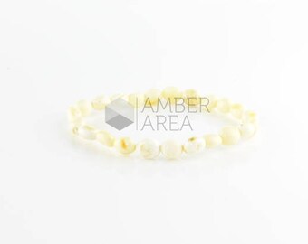 Baltic Amber Bracelet, Olive Amber Beads // HG-179