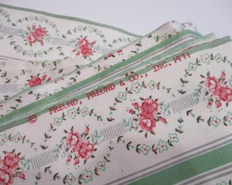 Vintage Ticking Fabric-Dated in Selvage-Yardage