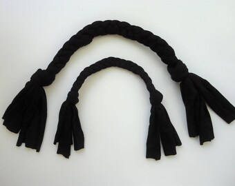 Dog tug toy - Black, Cotton, vegan, natural, stretch jersey, Minimal design, animalove