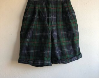 Red Plaid Tartan Print Men's Shorts