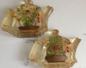 Acrylic Pressed Flower Tea Bag Holder