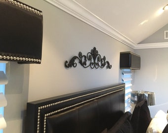 Creative exclusive Valance Box, Cornice Board, Pelmet Box leather/vinyl or fabric nailheads (only custom size and color)