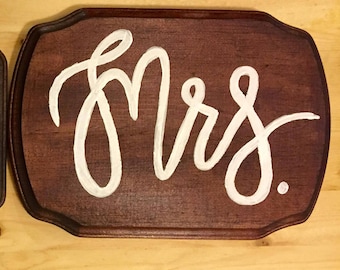 Mr and Mrs Wedding signs