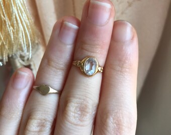 Art deco Art Nouveau 10k baby ring