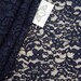 Dark blue Lace Fabric, French Lace, Embroidered lace, Wedding Lace, Bridal lace, Veil lace, Lingerie Lace Chantilly Lace K00140