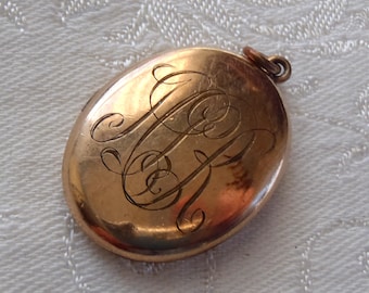 Vintage Oval Locket with Monogram