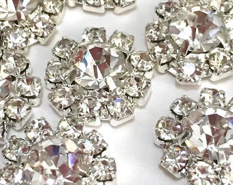 Rhinestones 10mm High Quality Clear Gemstones Diamante Scrapbooking Craft Supplies
