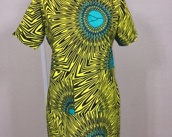 African Print Dress, Ankara Dress, Shift dress