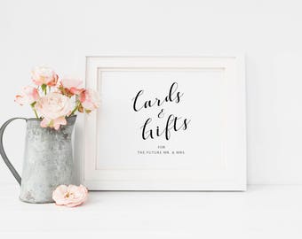 Printable Wedding Cards and Gifts Sign, Wedding Gift Table Sign, Wedding Gifts Sign, Wedding Cards Sign, Cards and Gifts Printable Sign