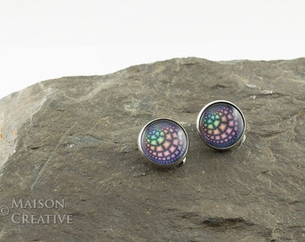 Earrings Clip Earrings Silver ornament pastel colors