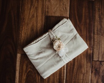 Monet Garden wrap and headband set