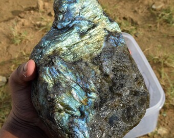 1 Piece Natural Multi fire Labradorite Rough Loose Gemstone 1200 Ct. Approx Huge Size Crystal Healing Labradorite Rough Stone Per piece