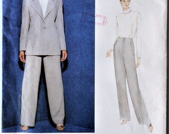 Vogue 1871. VTG Anne Klein American Designer pattern. Anne Klein pants suit pattern. Jacket and pants. VTG 1996 Anne Klein. Size 8-12.