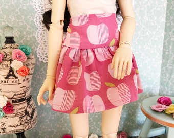 Pink Apples Ruffle Skirt for SD/SD13