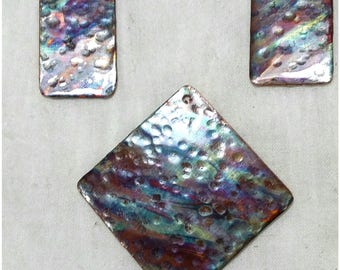 Flame painted copper components