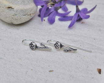 Protea Hook Earrings Sterling Silver