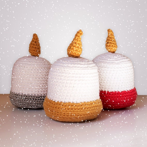 Candles - Christmas Patterns. Amigurumi Pattern PDF.
