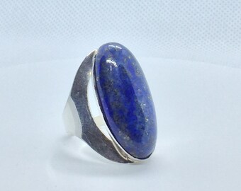 Lapis lazuli on Sterling silver