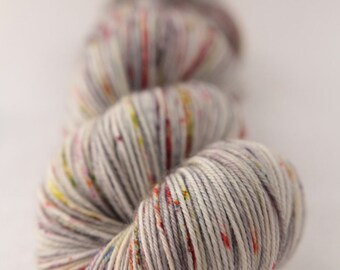 Hand-dyed yarn - sock yarn - superwash - merino - dyed-to-order - speckles - MARS