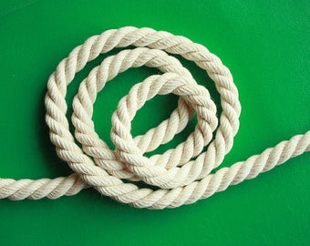 5 mm Cotton Rope= 1 Spool = 40.23 Meter= 44 Yards Natural and Elegant 100 % COTTON TWISTED CORD Semi White Offwhite Raw White not pure white