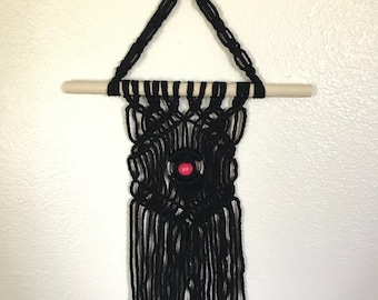 Black Macrame Wall Hanging