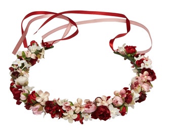 Snow White and Rose Red flowercrown