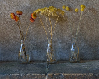 Yellow milk bottle trio