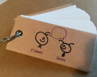 Personalised Friendship Key Ring Memo Block
