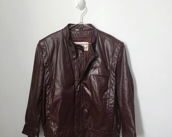 vintage 80s reddish brown wilson leather jacket (medium/large)