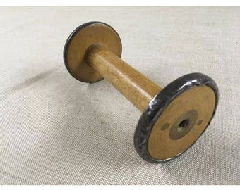 Vintage Wooden Bobbin Textile Spool