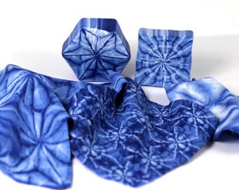 Polymer Clay Indigo Shibori and Tie Dye Cane Tutorial