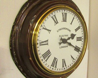 1930/1940s Synchronome Vintage Electric Wall Clock