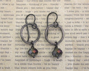 Vintaj Jewelry, Gray Jewelry, Industrial Jewelry, Boho Earrings, Black Jewelry, Bohemian Jewelry, Industrial Jewelry, Wrought Iron Jewelry