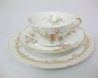 Tea Cup Trio, Mismatched Bone ChinaTrio, Tea Cup Set, Mismatched China, Wedding Decor