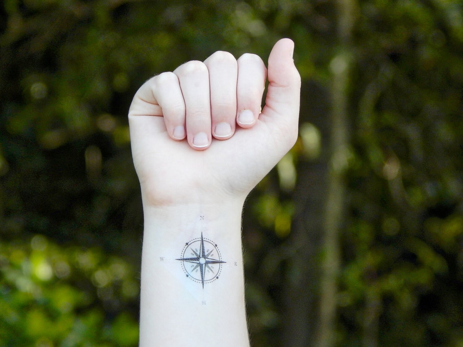 Temporary Tattoo Compass