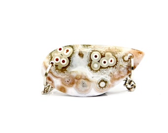 Ocean Jasper Pendant Necklace in Sterling,"Sainte-Marie" Ocean Jasper Necklace