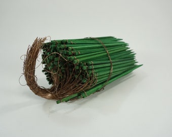 Wired Floral Sticks, 100+ Green Wood Sticks for Floral Making, Floral Supplies, Stem Supports, Wood and Metal Arrangement Sticks, Free Ship